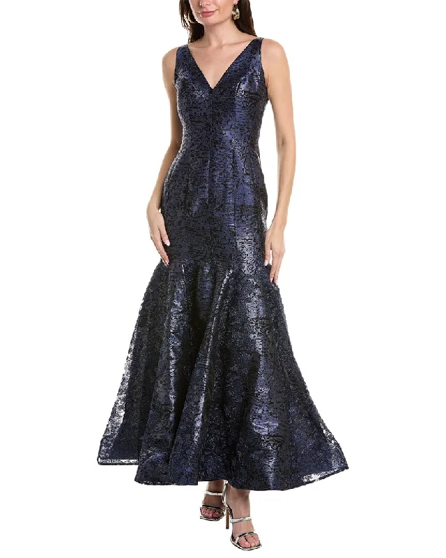 End-Of-Season Clearance Elegant Contour Rene Ruiz Jacquard Gown