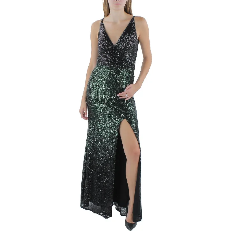 Flash Sales Ethnic Cultural Event Wear Womens Sequined Sleeveless Evening Dress