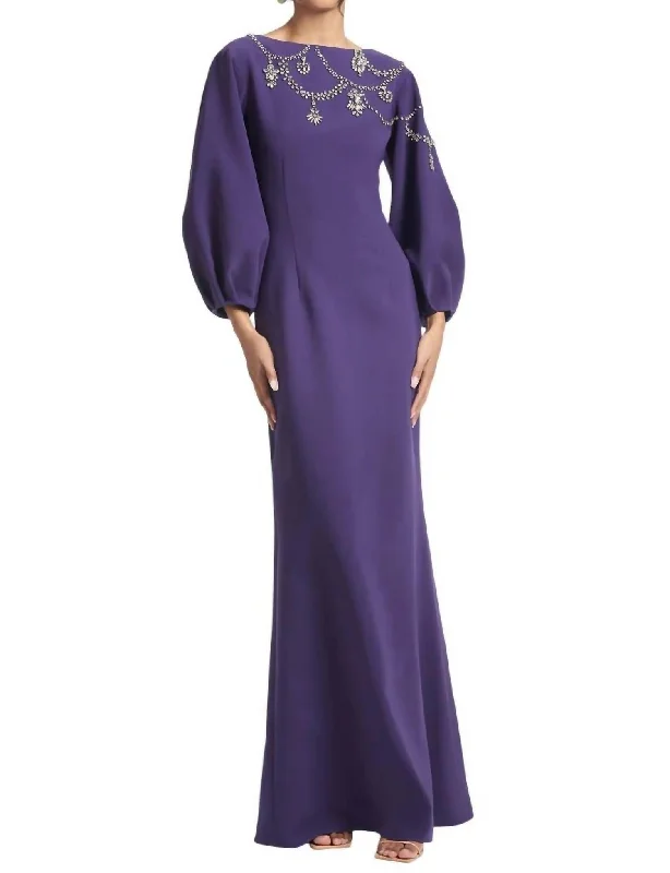 Daily Deals Coastal Beach - Inspired Style Giselle Gown In Amethyst