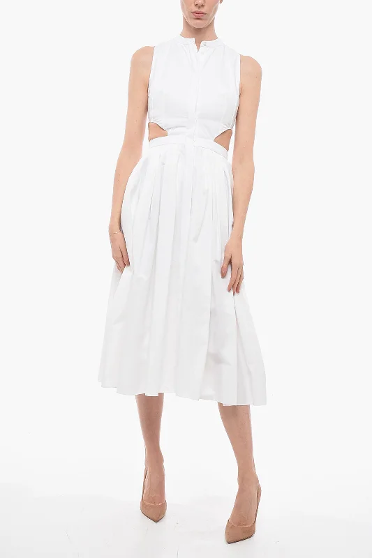 Find Your Unique Flair Spring Fling Sale Alexander McQueen Cotton Shirt Dress with Cut-out Detail