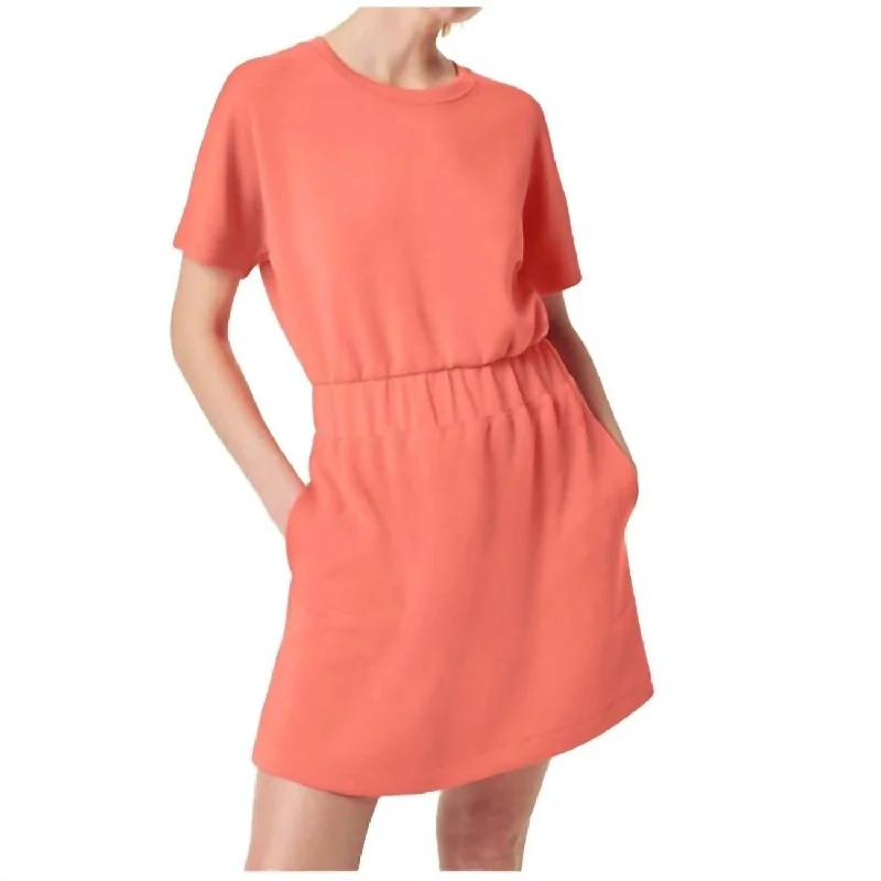 Stylish Statements Mid - Week Surprise Airessentials T-Shirt Dress In Peach