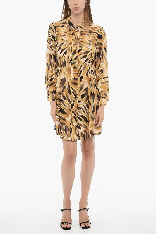 Limited Time Flash Sale Last Chance Sale Momonì Printed Silk ACANTHIS Shirt Dress