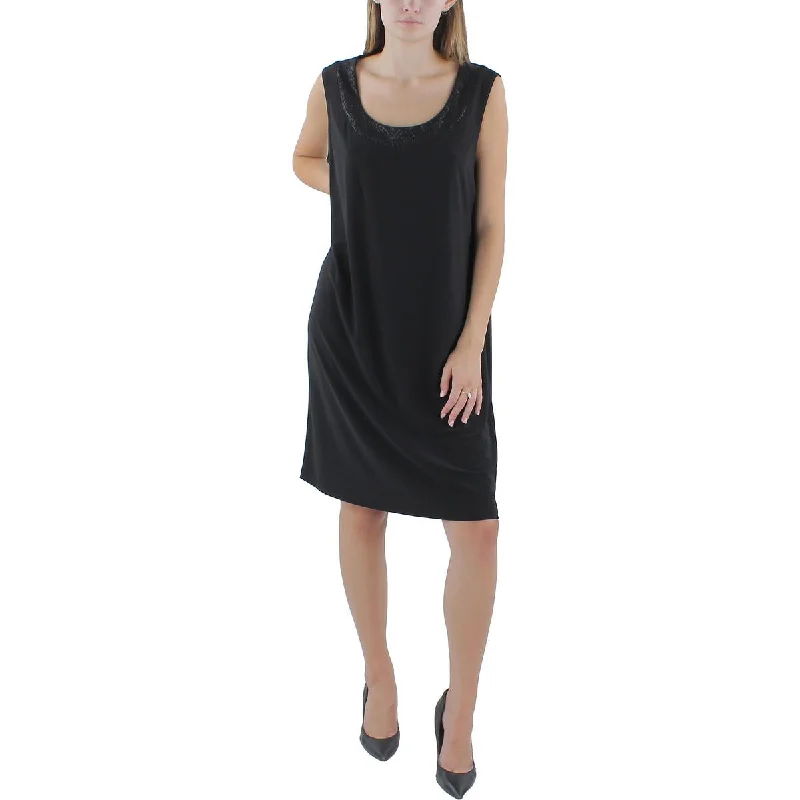 Unleash Your Fashion Luxury Comfort Womens Knit Sleeveless Sheath Dress