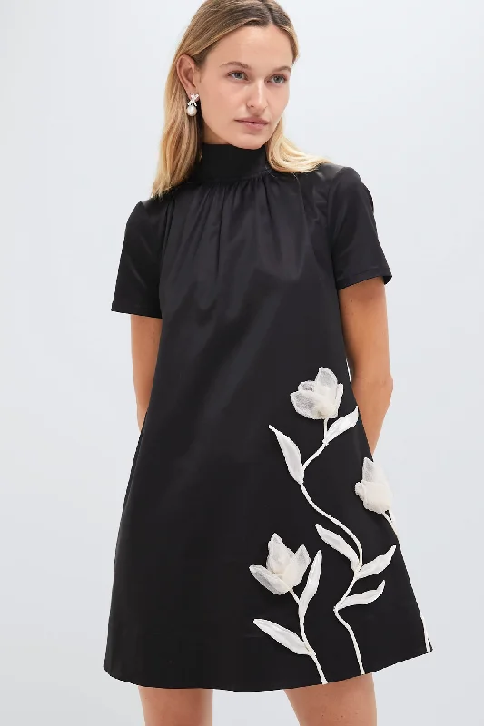 Trendy Fashion Sale Fashion-Forward Style Black Ilana Floral Mini Dress