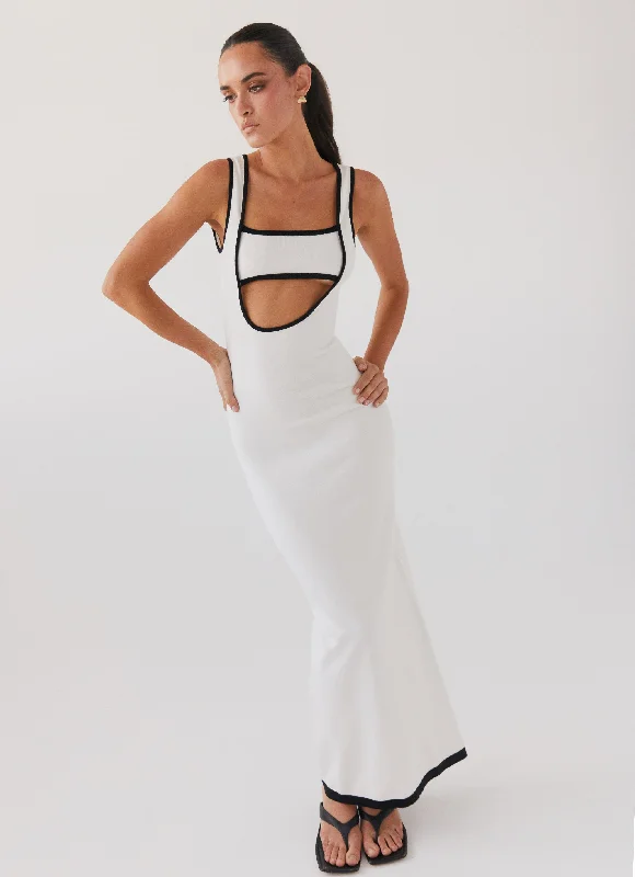 Exclusive Fashion Deals Artful Design Lost In Paris Knit Maxi Dress - White