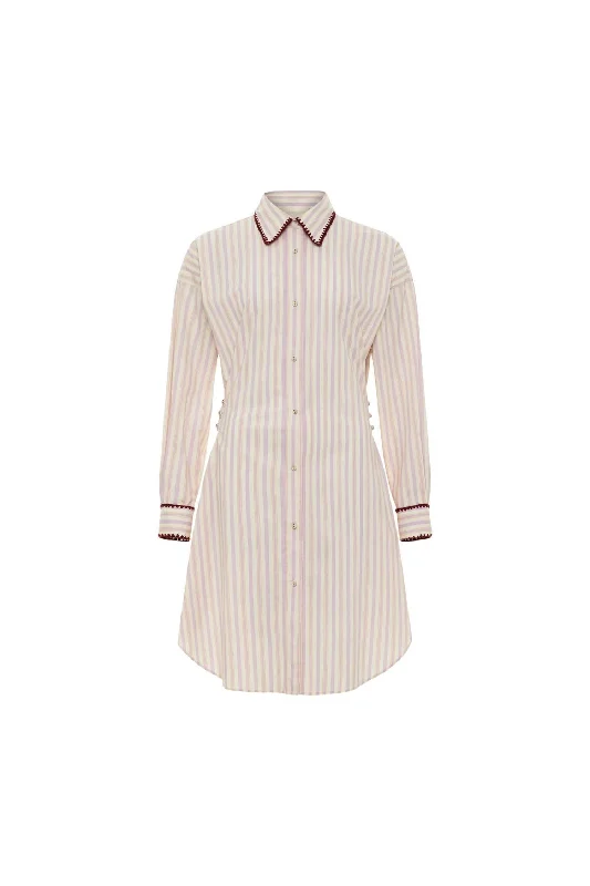 Sporty Fashion Offers Limited - Time Bundle Women's Luca Shirt Dress In Striped