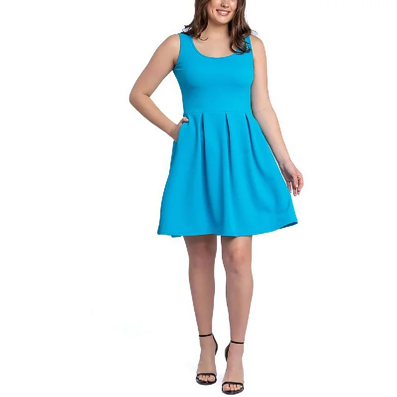 Huge Price Cut End - of - Month Blowout Plus Womens Fit & Flare Sleeveless Fit & Flare Dress