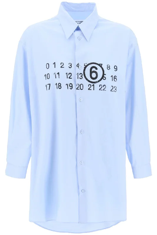 Crazy Price Slashing Minimalist Office - Ready Style Mm6 Maison Margiela Women's Shirt Dress With Numeric Logo