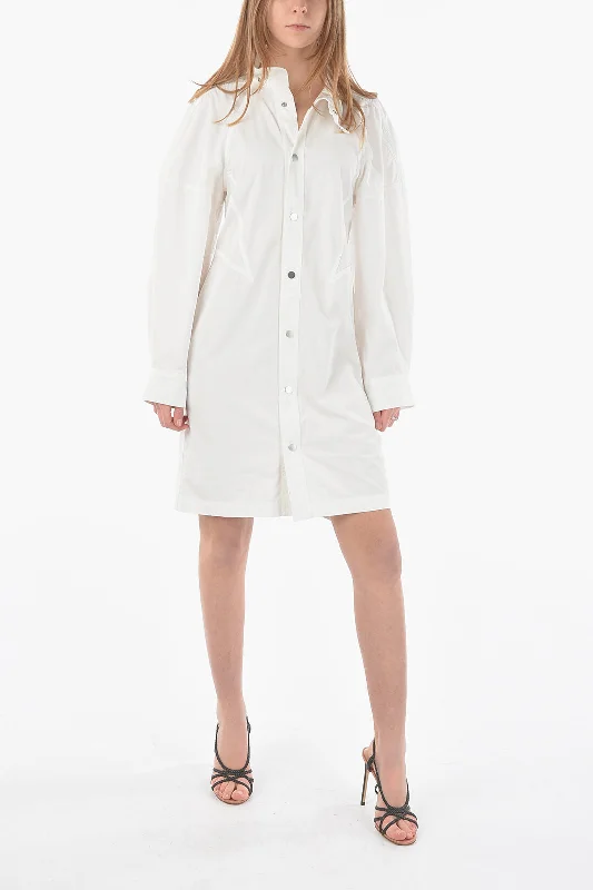 Fast Fashion Favorites Celebrate with Big Savings Bottega Veneta Snap Button COMPACT Shirt Dress