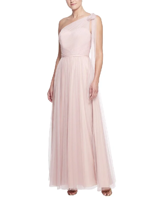 New In This Season Elegant Details Marchesa Notte Palermo Sleeve Long Gown