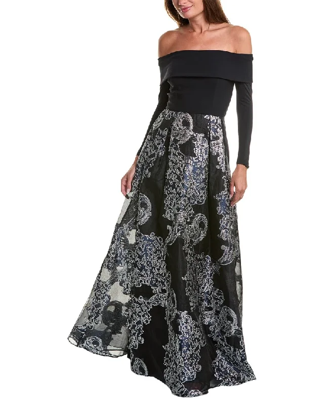 Casual Yet Chic Sales Anniversary Sale Teri Jon by Rickie Freeman Metallic Jacquard Gown