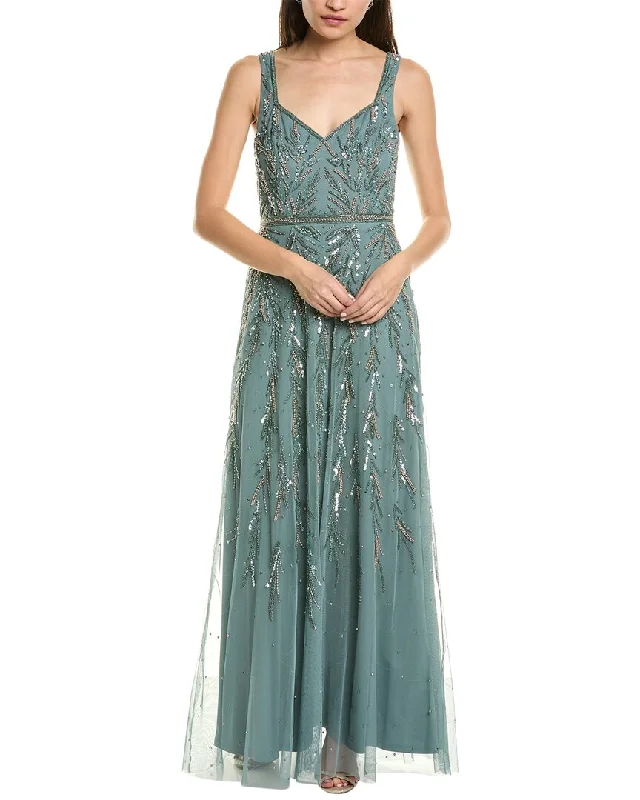 Seasonal Style Discounts Bold Patterns Aidan Mattox Beaded Gown