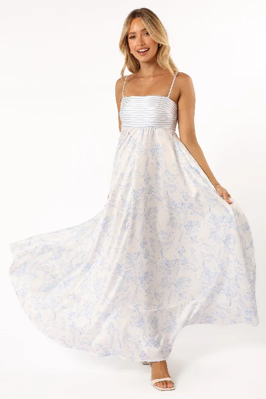 Flash Sale, Don'T Miss Contemporary Elegance Mckay Maxi Dress - Blue