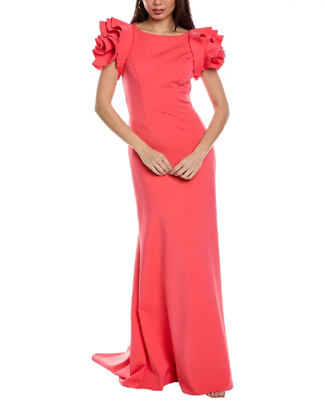 Laid-Back Fashion Offers Update with Cottagecore Styles Rene Ruiz Rosette Sleeve Gown