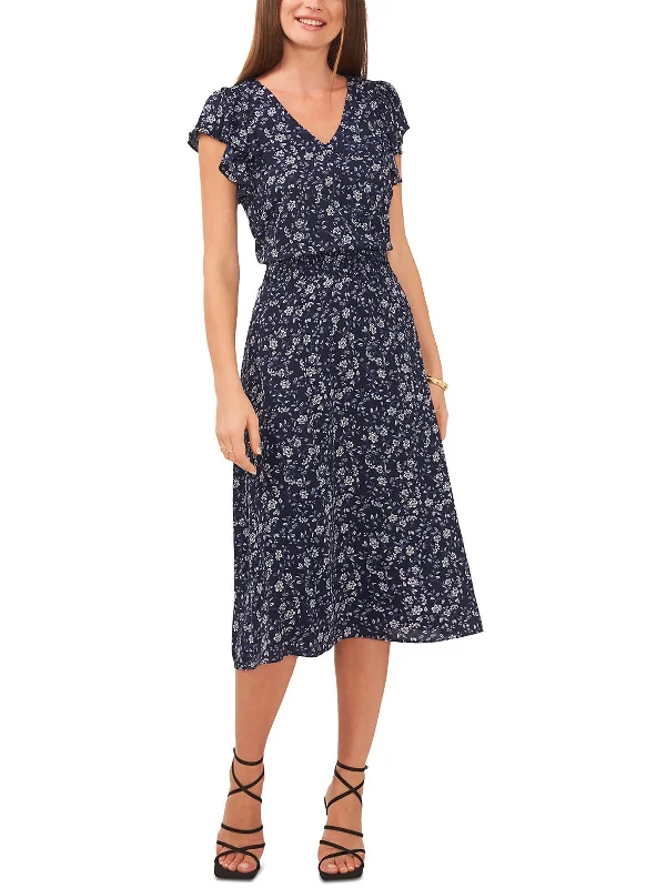 Cool Prices Limited - Stock Island Oasis Womens Floral Flutter Sleeve Midi Dress