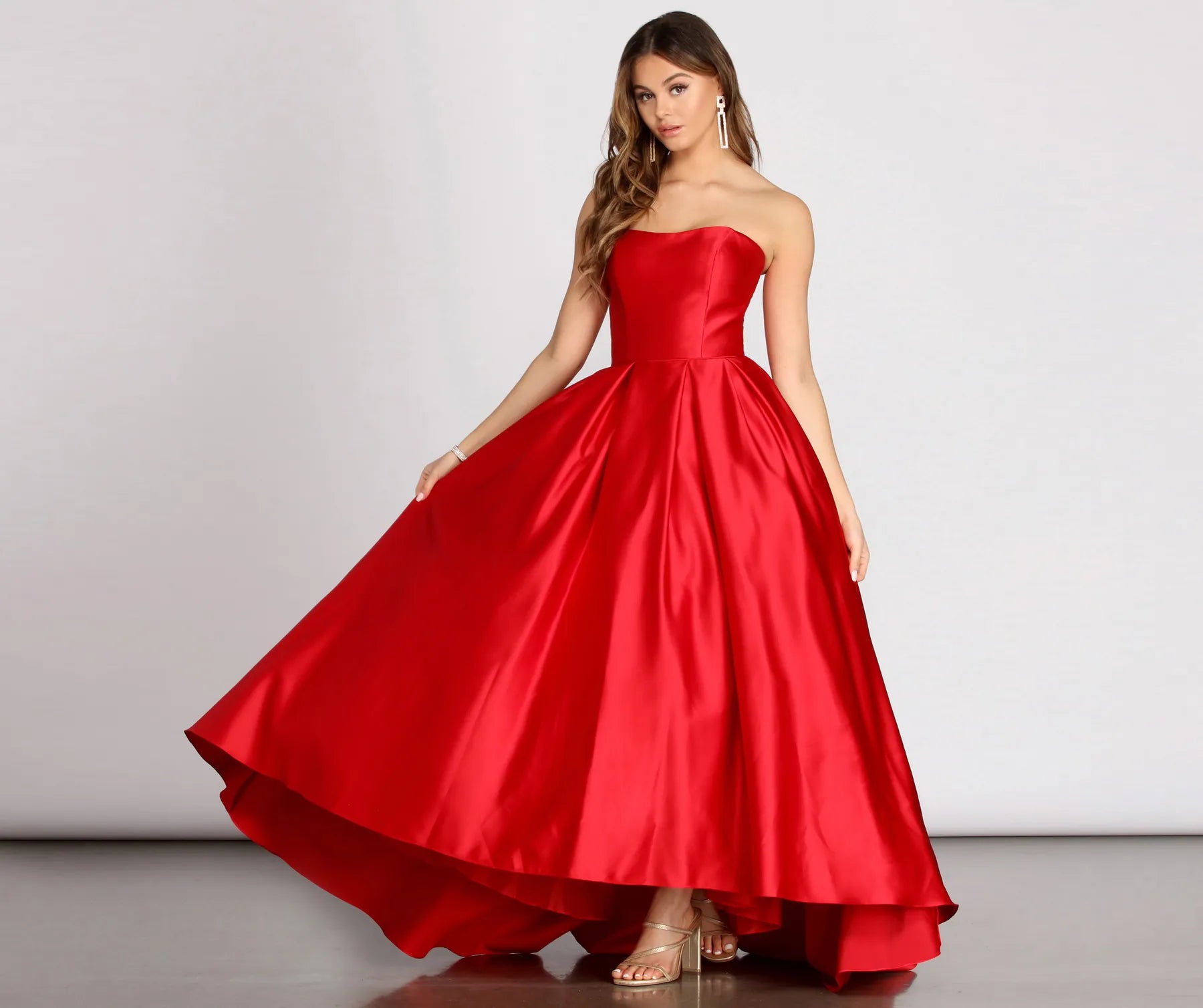 Weekend Exclusive Bold Patterns Dahlia Sweetheart Satin Ball Gown