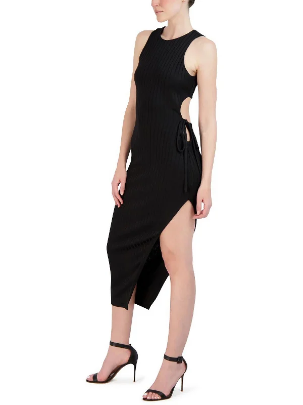 Fashion Sale Luxe Layering Womens Asymmetric Cut-Out Bodycon Dress