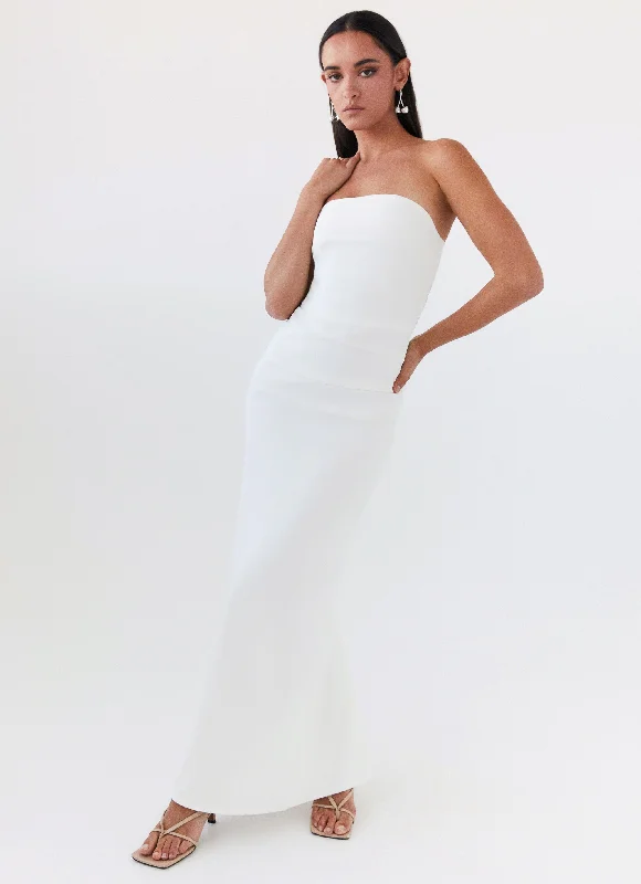 Refined Fashion Sale Elevated Style Danielle Strapless Maxi Dress - White