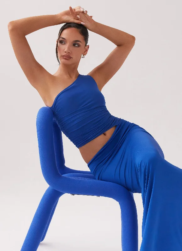 Fashion Sale Mid - Season Sale Seranella One Shoulder Maxi Dress - Cobalt