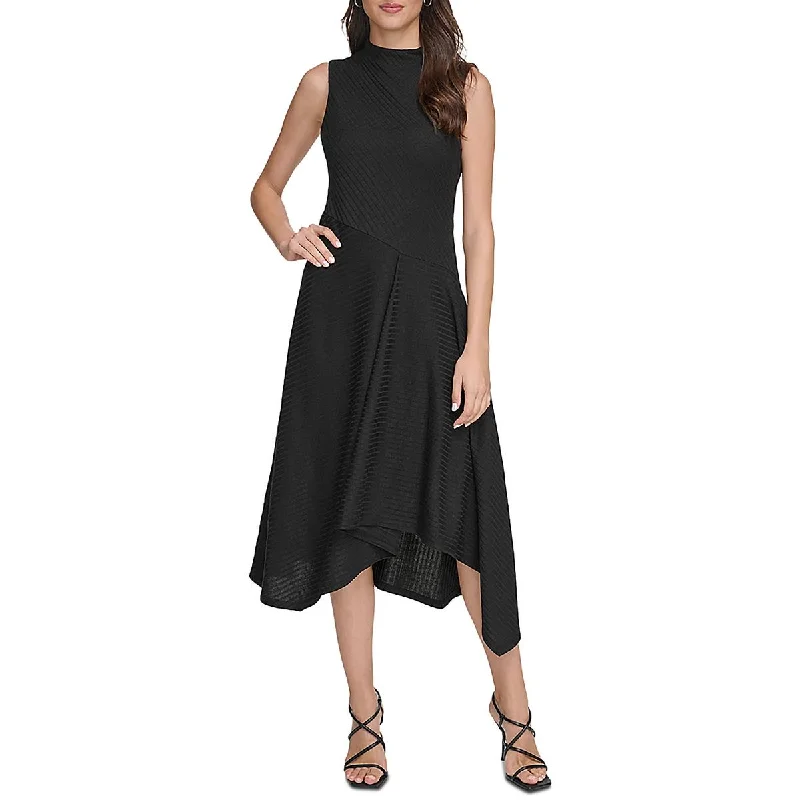 Top Deals Soft Textures Womens Asymmetrical Sleeveless Sheath Dress