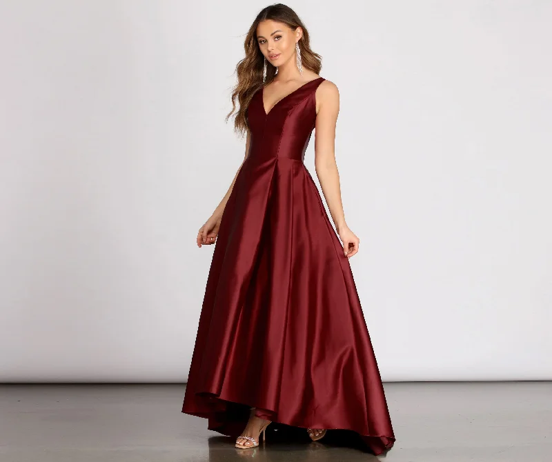 Chic Style, Always In Vogue Refined Simplicity Reina Stunning Satin Ball Gown