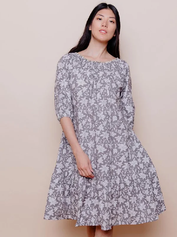 Daring Fashion Promotions Update with Cottagecore Styles Marnie Dress - Grey Floral