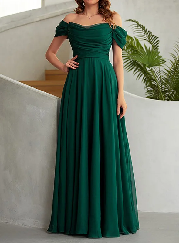 Best-Sellers End - of - Month Blowout Women Chiffon Bridesmaid Dress Long Green Prom Gowns Fashion Wedding Party Dress YBD050