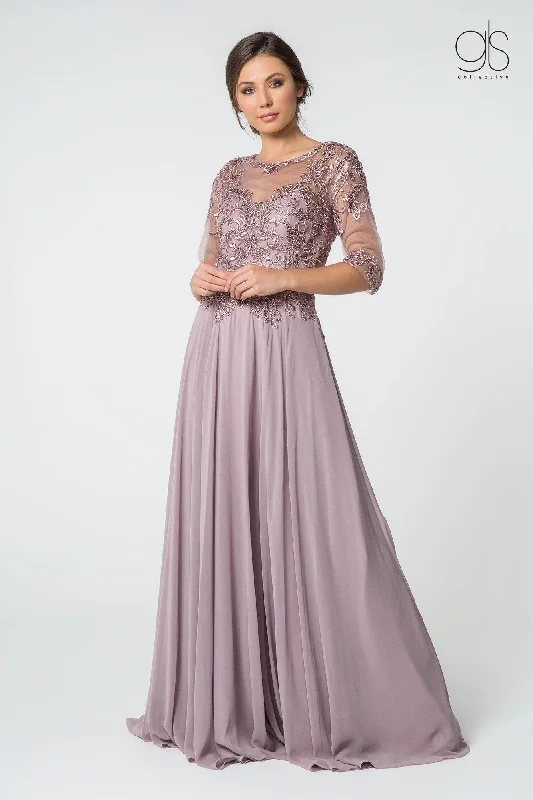 Luxury Fashion Urban Sophistication Long Embroidered Mother of the Bride Gown Sale