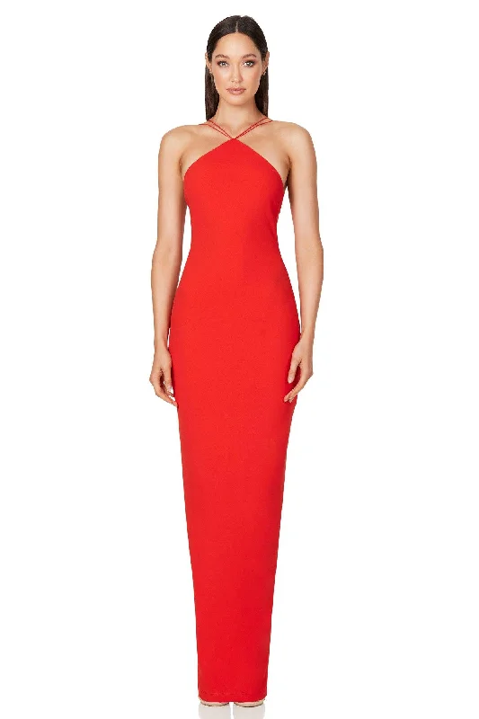 Affordable Luxury Fashion Minimalist Office - Ready Style Nookie Trinity Gown - Cherry