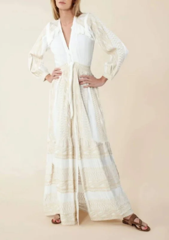 Big Savings Classic Timeless Elegant Style Long Sleeve Dress In Ivory