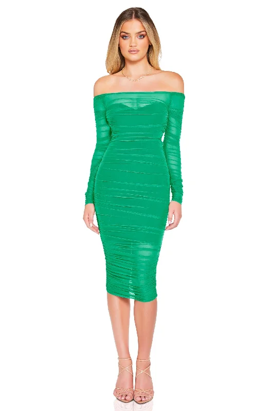 Popular Collection Clearance Event Nookie Zen Long Sleeve Midi Dress - Green