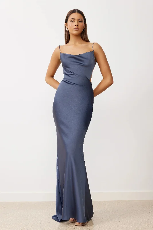 Elegant Fashion Offers Modern Romance Dune Dress - Slate