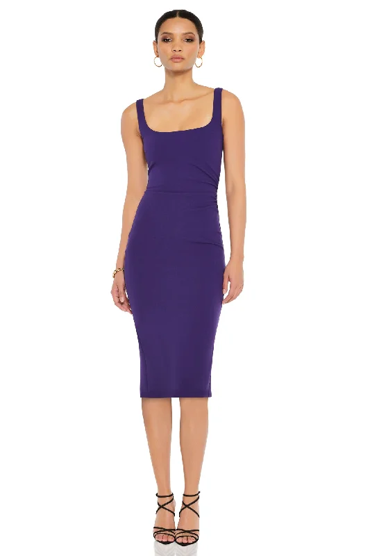 Limited Edition Feminine Soft - Hued Styles Nookie Glory Midi Dress - Amethyst