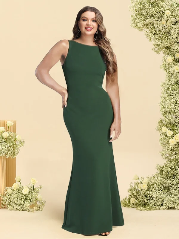 Top Deals Weekend Special Trumpet/Mermaid Scoop Floor-Length Plus Size Bridesmaid Dresses