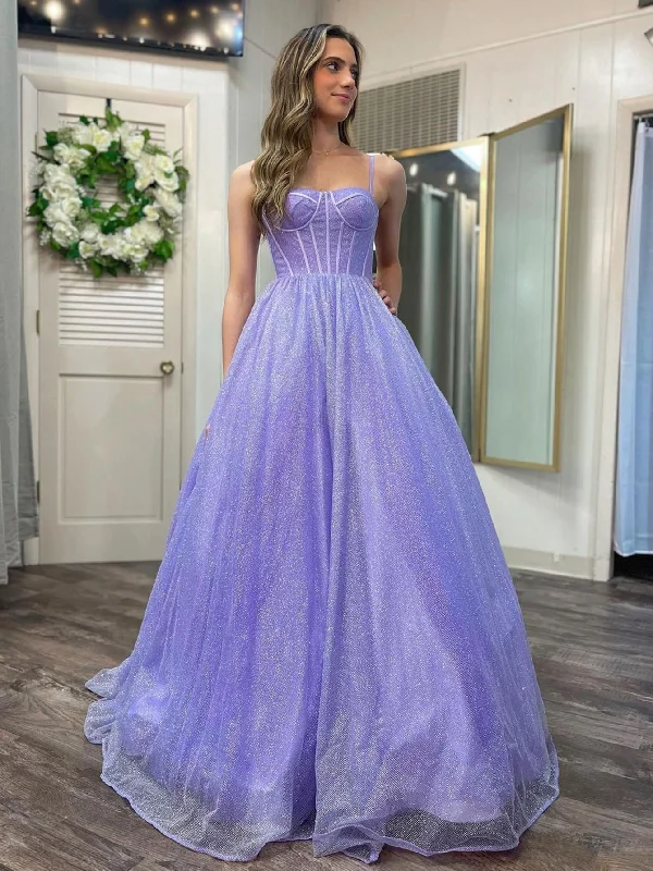 Snag Fabulous Fashion Bargains Graceful Drape Roycebridal Julissa |A Line Glitter Tulle Prom Dress with Pockets