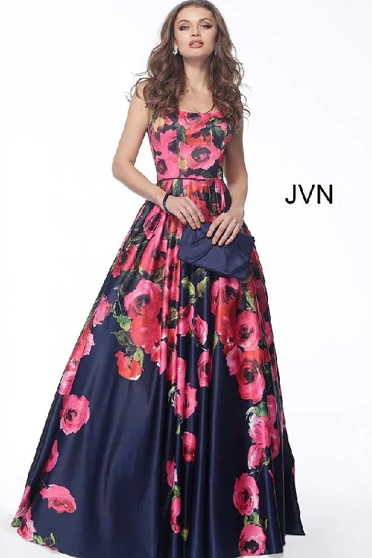 Exclusive Deals Online Dreamy Aesthetic Jovani 67128 Long Floral Print Prom Dress