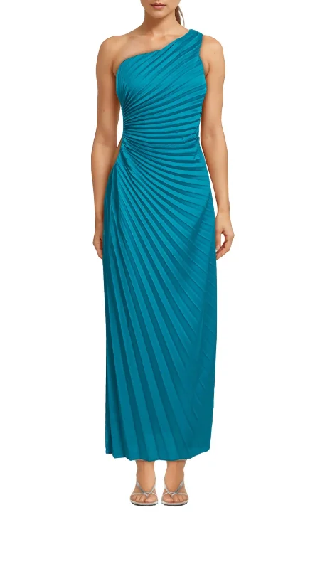 Seasonal Trends Early Access to Art Deco Styles Sale Solie Gown In Teal