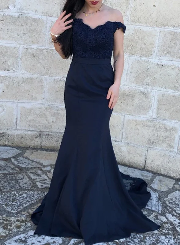 Exclusive Discount Mid - Season Sale Women Mermaid Bridesmaid Dress Long Appliques Prom Gowns Fashion Wedding Party Dress YBD051