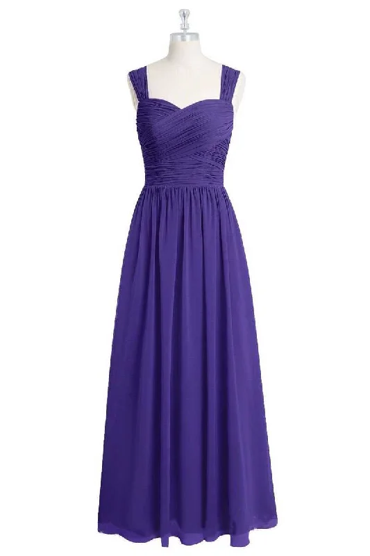 Luxury Fashion Big Savings on Minimalist Office Styles Purple Sweetheart Banded Waist Long Bridesmaid Dress