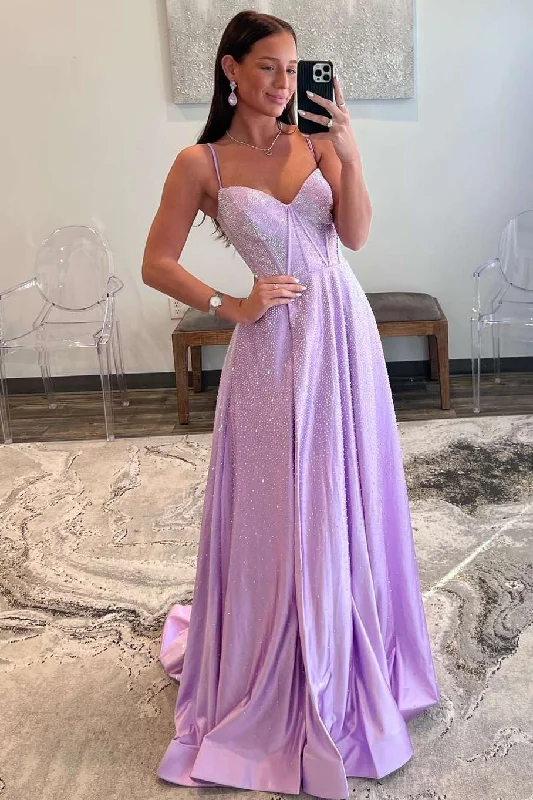 Flash Sale, Don'T Miss Dreamy Aesthetic Roycebridal Adrianna | Strapless Lilac Corset A-Line Prom Dress with Rhinestones