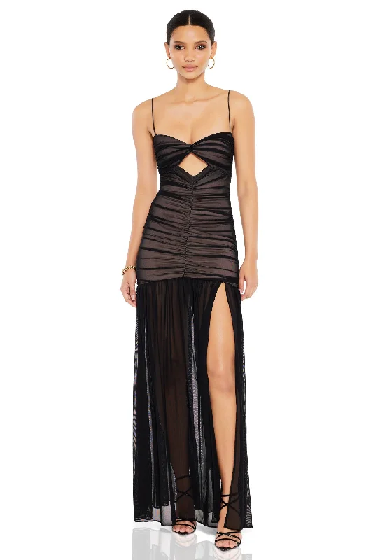 Unleash Your Trend Driven Style Chic Allure Nookie Monroe Gown - Black