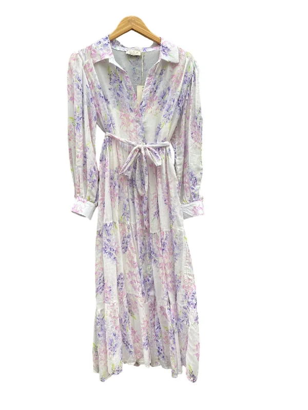 Chic Styles Fashion-Forward Style Women's Long Sleeve Dress In Wisteria