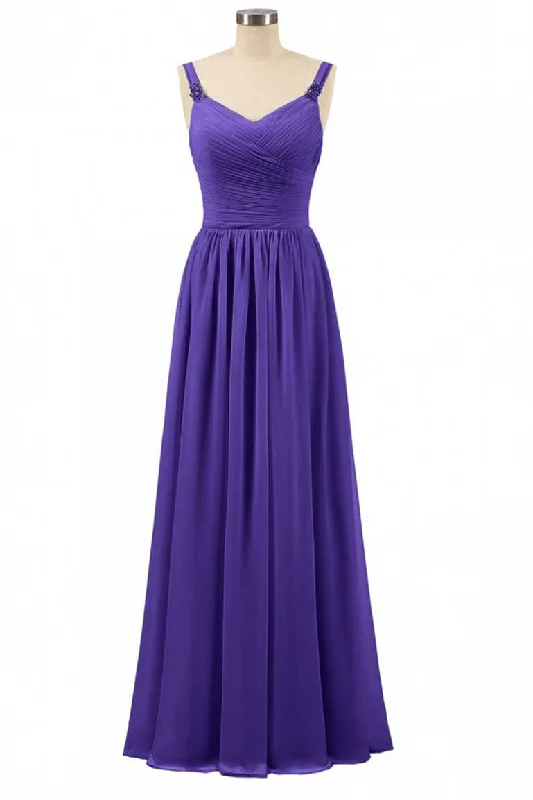 Embrace New Fashion Limited - Edition Drops Purple Chiffon Sweetheart Straps A-Line Bridesmaid Dress