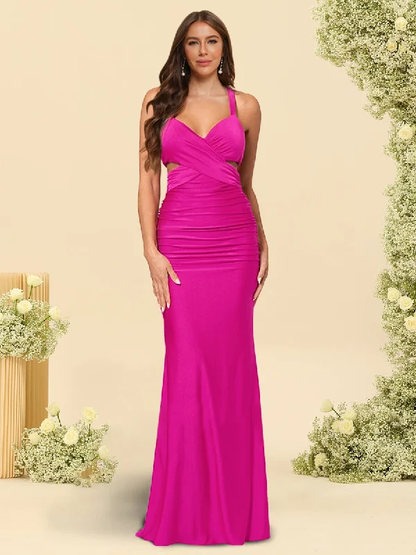 Urban Style Promotions Limited - Time Bundle Trumpet/Mermaid Criss Cross Floor-Length Bridesmaid Dresses