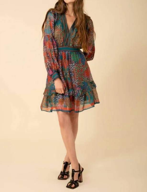 Limited Time Special Offer Limited - Stock Margot Long Sleeve Dress In Blue