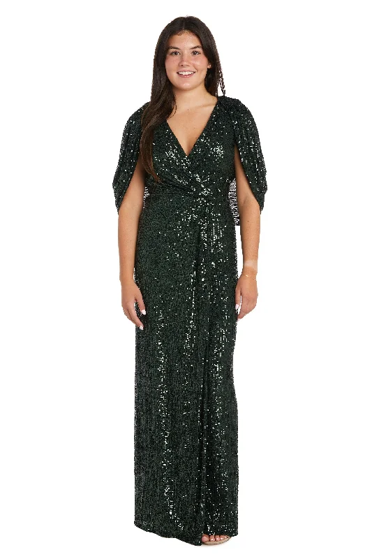 Break Fashion Norms Dreamy Draping Nightway Long Formal Evening Gown 22184