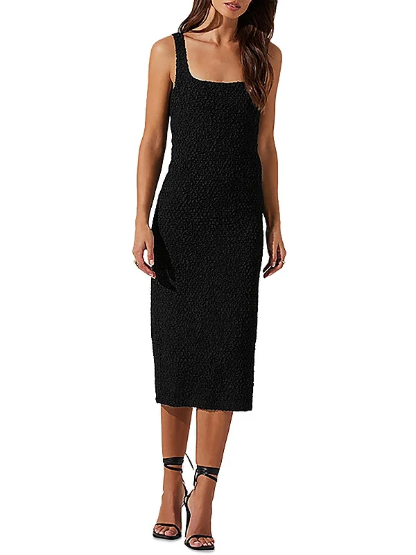 Trend Alert Dreamy Draping Womens Textured Polyester Bodycon Dress