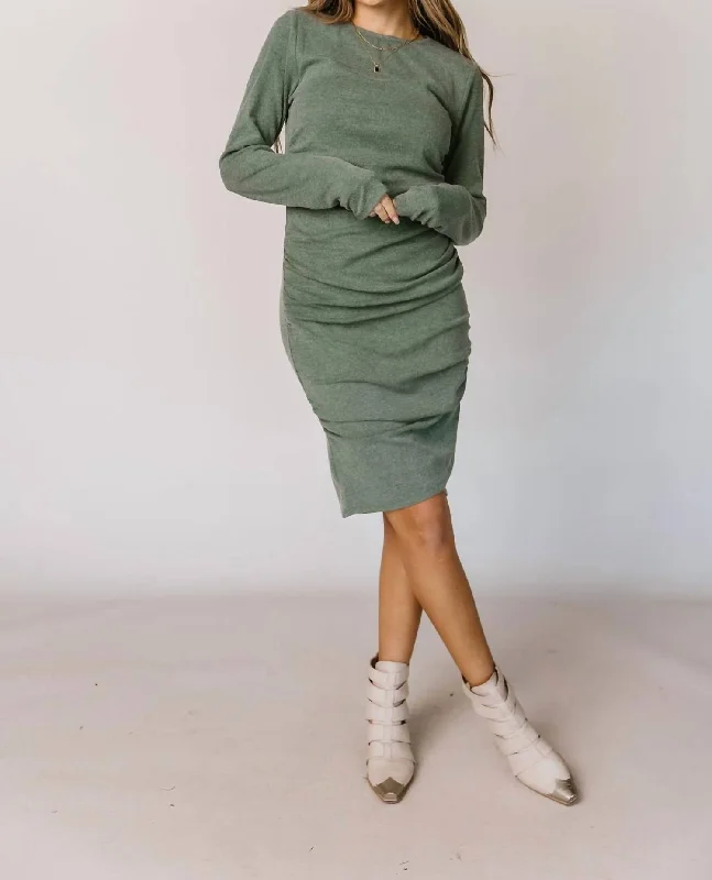 Fresh Fashion Discounts Casual Elegance Better Than Basics Long Sleeve Dress In Rosemary