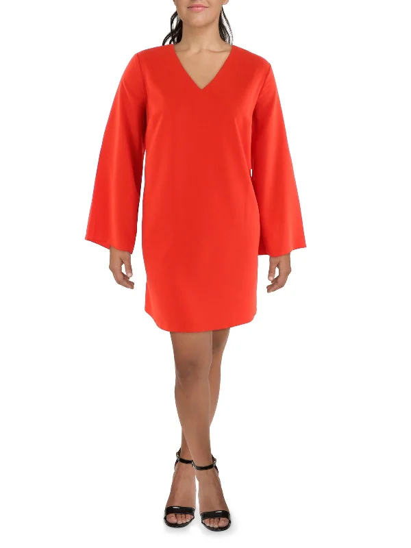 Shop Sales Tropical Island - Inspired Attire Plus Womens Crepe Long Sleeves Shift Dress