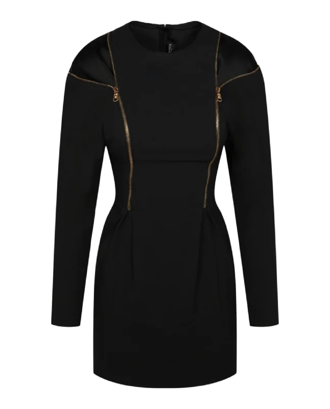 Trendy Threads Discounts on Casual Weekend Styles Double Zip Long Sleeve Cocktail Dress